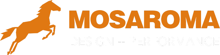 Mosaroma Logo - Kürbis Orange auf Anthrazit