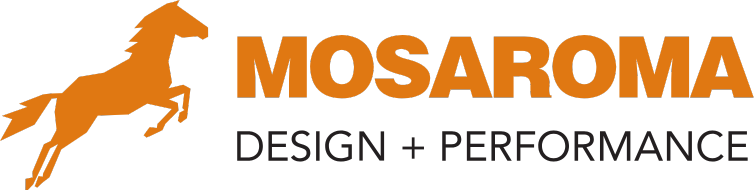 Mosaroma Logo - Kürbis Orange auf Creme
